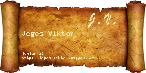 Jeges Viktor névjegykártya