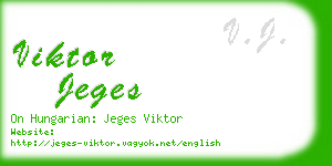 viktor jeges business card